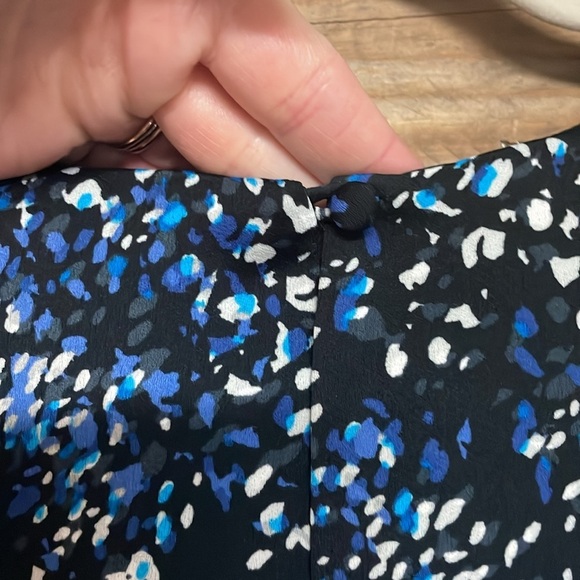 Banana Republic size 00 Petite Blue Sheath Long Sleeve Crew Neck Mini Dress - Picture 7 of 9